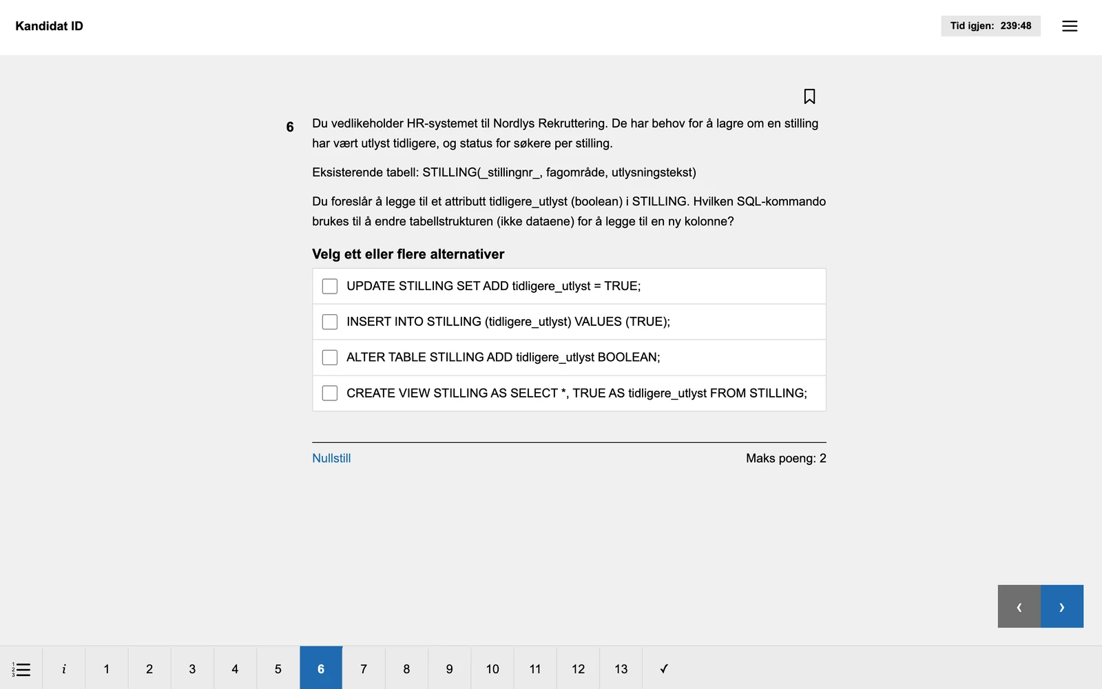 Eksamensportalen V2 — Emneside