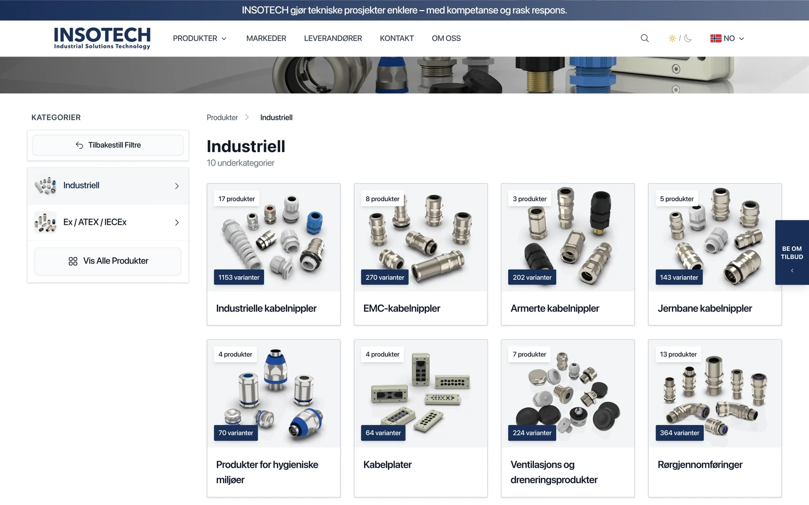 Insotech — Produktoversikt